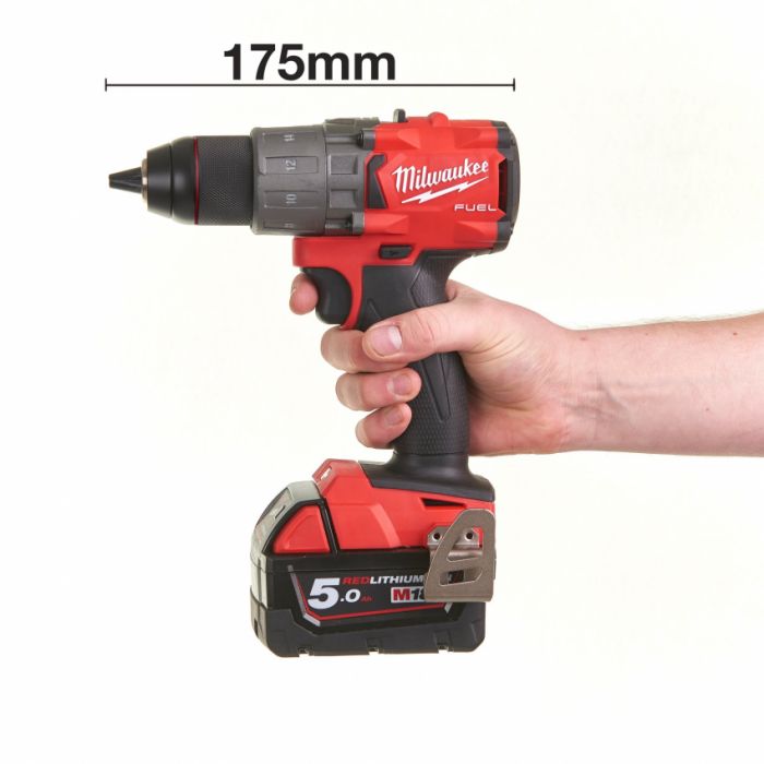 Дриль-шуруповерт акумуляторний MILWAUKEE, M18 FDD2-502X,135Нм (зарядний пристрій, 2 акум.Х 5Ач, HDкейс)