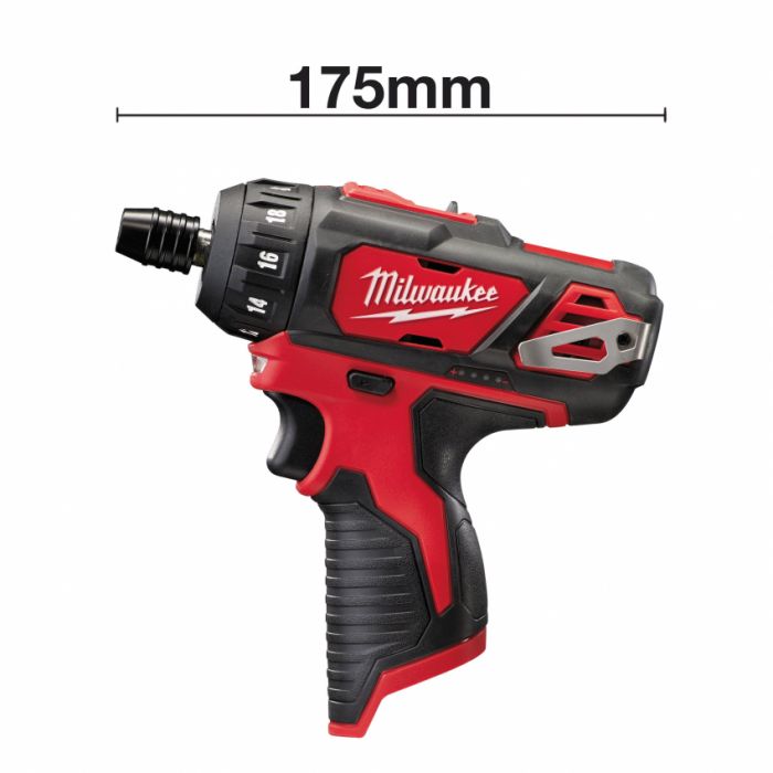 Дриль-шуруповерт акумуляторний MILWAUKEE, M12 BD-202C, 30Нм (зарядний пристрій, 2 акум.Х 2Ач, кейс)