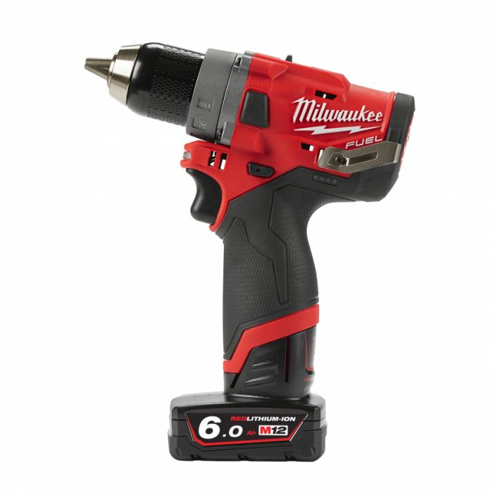 Дриль-шуруповерт акумуляторний MILWAUKEE, M12 FDD-202X, 37Нм (зарядний пристрій, 2 акум.Х 2Ач, HDкейс)