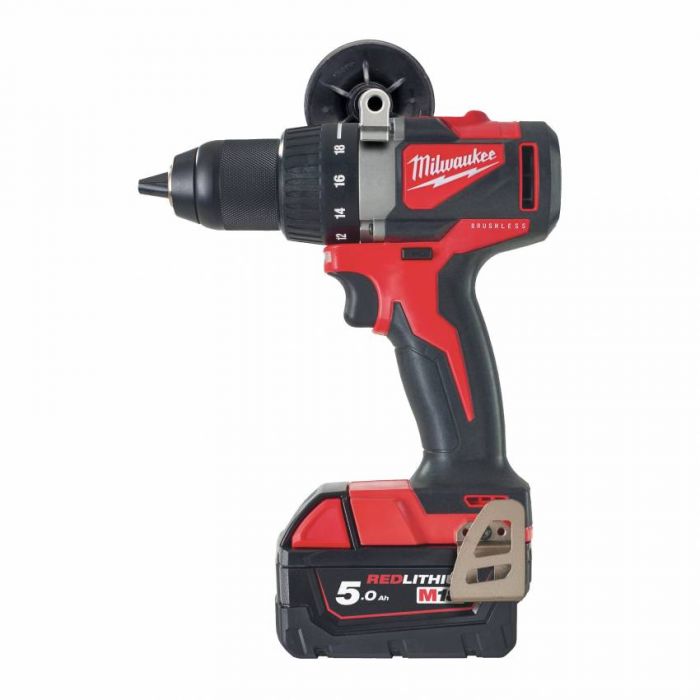 Дриль-шуруповерт акумуляторний MILWAUKEE, M18 BLDD2-502X, 82Нм (заряд.пр., 2акум. Х5Ач, HDкейс)