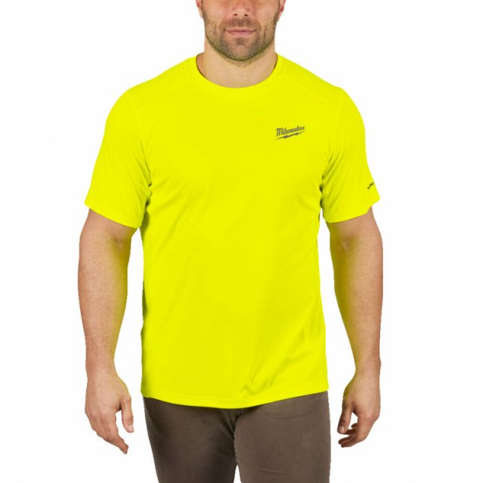 Футболка MILWAUKEE, WWSS дихаюча з коротким рукавом, жовта, розмір XXL