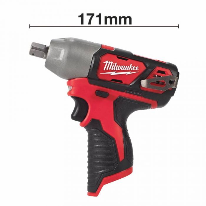 Гайкокрут акумуляторний 1/2" MILWAUKEE, M12 BIW12-202C, 138Нм, ( зар.пристрій, 2 акум.Х 2Ач, кейс)