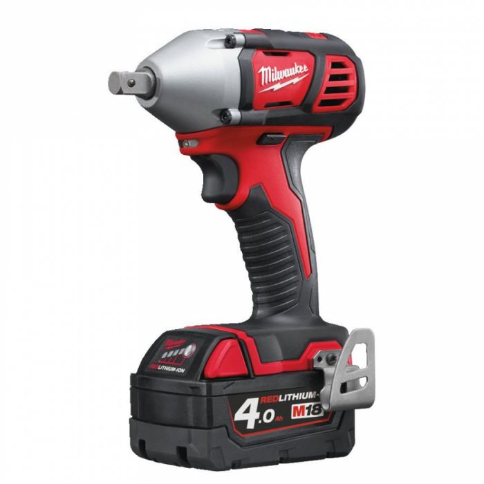 Гайкокрут акумуляторний 1/2" MILWAUKEE, M18 BIW12-402C, 240Нм (зарядний пристрій, 2 акум.Х 4Ач, кейс)