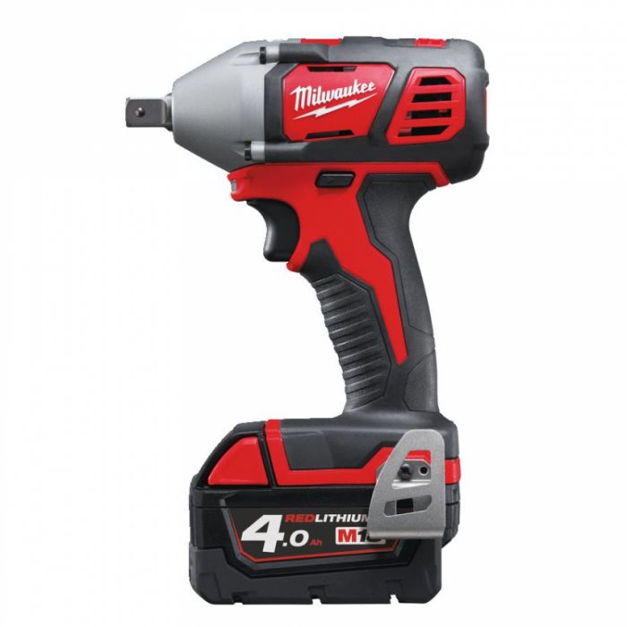 Гайкокрут акумуляторний 1/2" MILWAUKEE, M18 BIW12-402C, 240Нм (зарядний пристрій, 2 акум.Х 4Ач, кейс)