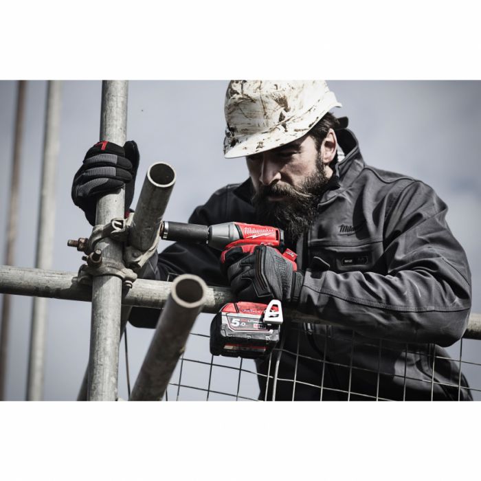 Гайкокрут акумуляторний 1/2" MILWAUKEE, M18 ONEIWF12-502X, 300Нм (зарядний пристрій, 2 акум.Х 5Ач, HDкейс)