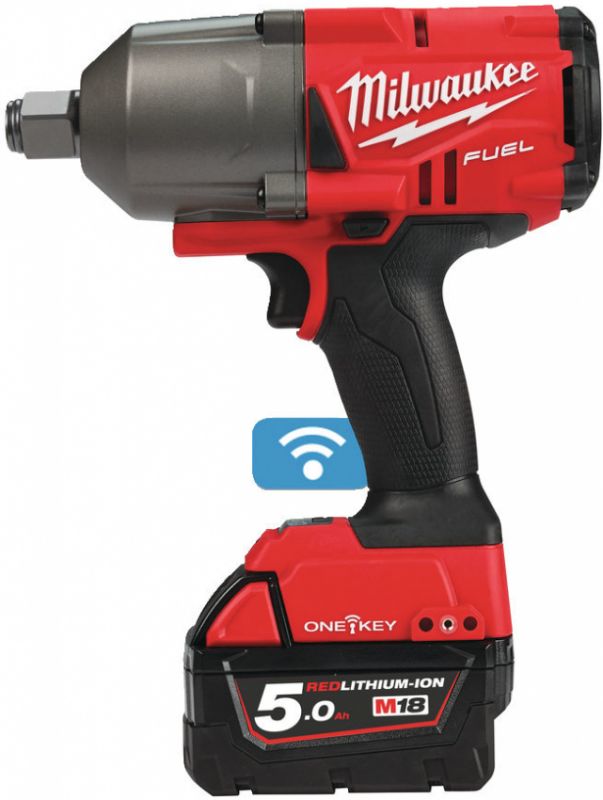 Гайкокрут акумуляторний 3/4" MILWAUKEE, M18 ONEFHIWF34-502X, 2034Нм (зарядний пристрій, 2 акум.X 5Ач, HDкейс)