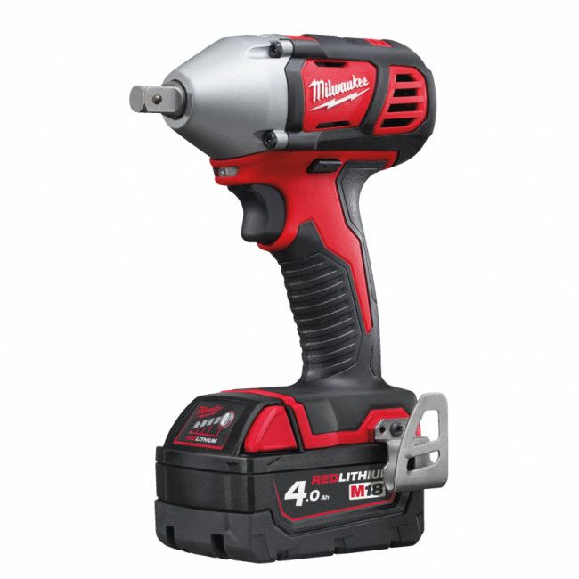 Гайкокрут акумуляторний 1/2" MILWAUKEE, M18 BIW12-402C, 240Нм (зарядний пристрій, 2 акум.Х 4Ач, кейс)