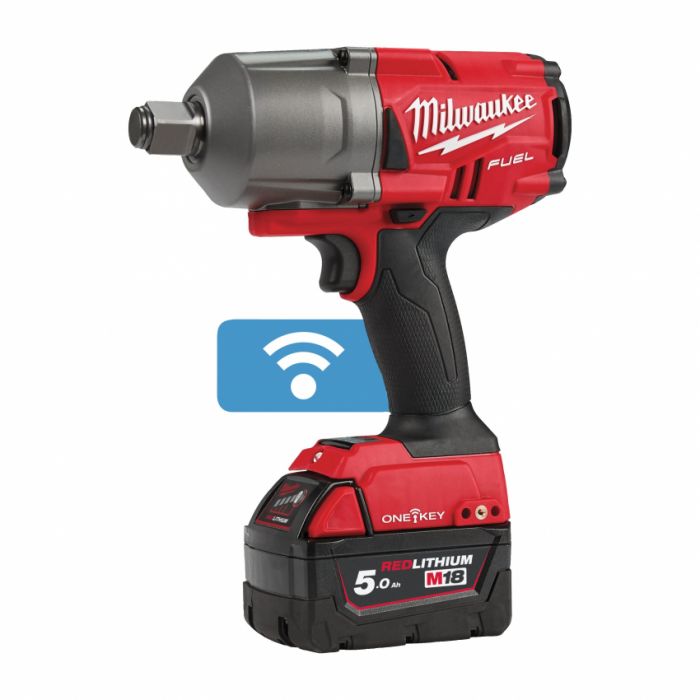 Гайкокрут акумуляторний 3/4" MILWAUKEE, M18 ONEFHIWF34-502X, 2034Нм (зарядний пристрій, 2 акум.X 5Ач, HDкейс)