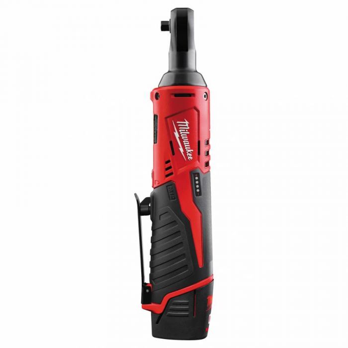 Гайкокрут кутовий акумуляторний 3/8" MILWAUKEE, M12 IR-201B, 47Нм, (зарядний пристрій, 1 акум.Х 2Ач, сумка)