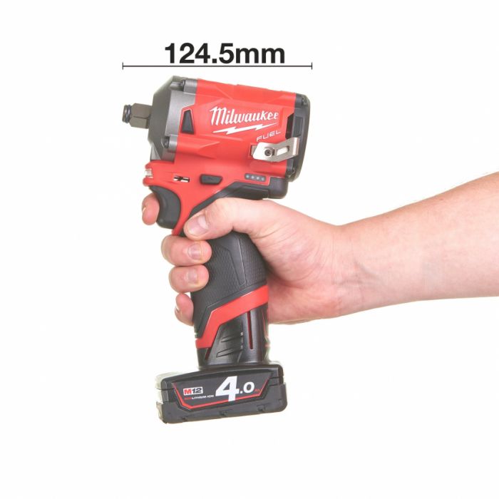 Гайковерт акумуляторний 1/2" MILWAUKEE, M12 FIWF12-422X, 339 Нм, (заряд. пристрій, 1 акум.Х 2Ач, 1 акум.Х 4Ач, HD кейс)