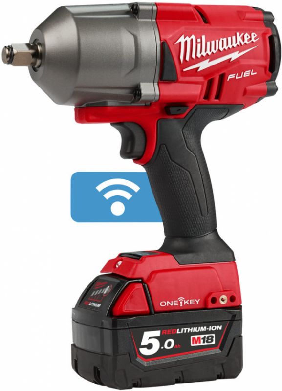 Гайковерт акумуляторний 1/2" MILWAUKEE, M18 ONEFHIWF12-502X, 1898Нм ( заряд.пр.,2 акум.X5Ач, HDкейс)