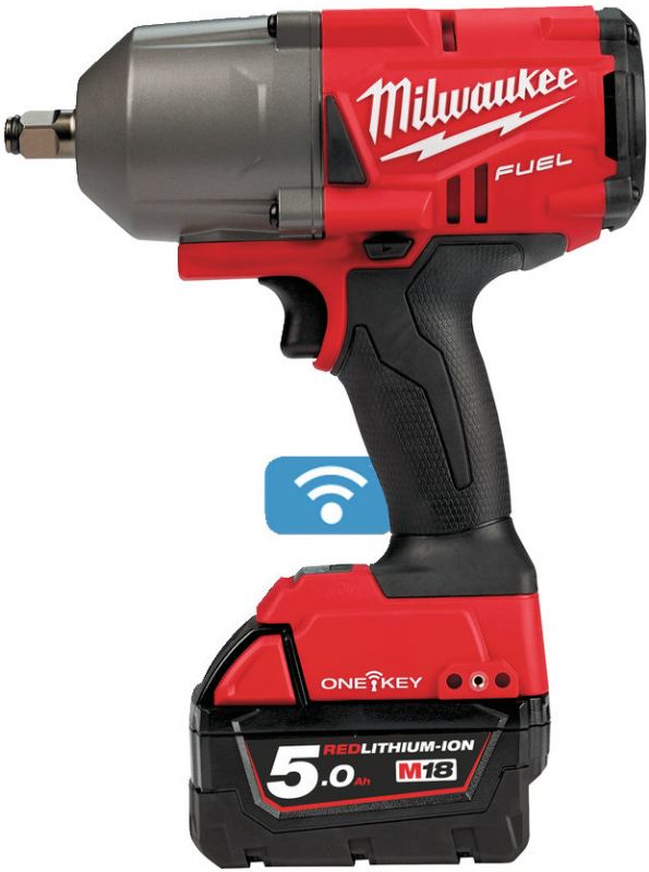 Гайковерт акумуляторний 1/2" MILWAUKEE, M18 ONEFHIWF12-502X, 1898Нм ( заряд.пр.,2 акум.X5Ач, HDкейс)