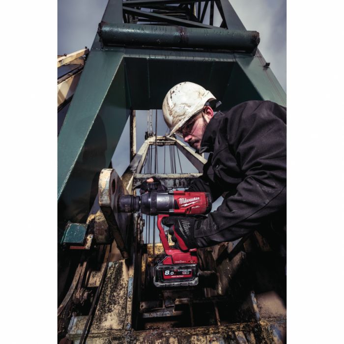 Гайковерт акумуляторний 1" MILWAUKEE, M18 ONEFHIWF1-802X, 2400Нм (зарядний пристрій, 2 акум.Х 8Ач, HDкейс)