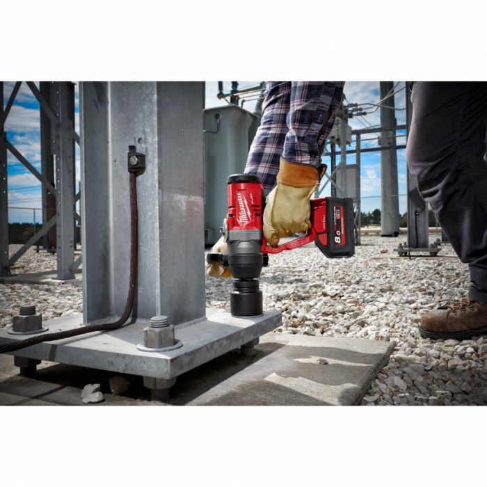 Гайковерт акумуляторний 1" MILWAUKEE, M18 ONEFHIWF1-802X, 2400Нм (зарядний пристрій, 2 акум.Х 8Ач, HDкейс)