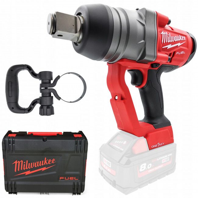 Гайковерт акумуляторний 1" MILWAUKEE, M18 ONEFHIWF1-802X, 2400Нм (зарядний пристрій, 2 акум.Х 8Ач, HDкейс)