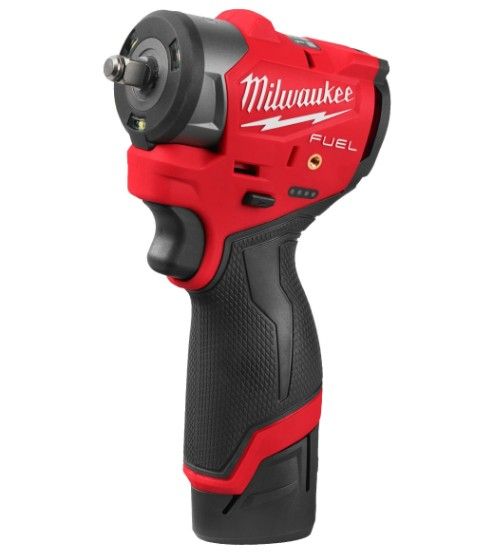 Гайковерт акумуляторний 3/8'' MILWAUKEE з кільцем M12 FSCIWF38-252X, 305Нм (зарядний пристрій, 2 акум. Х 2,5Аг, HDкейс)