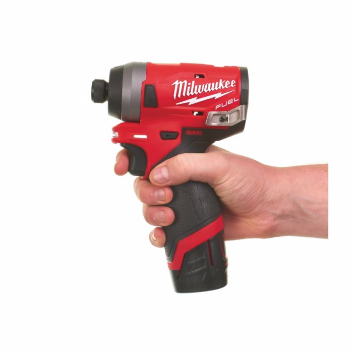 Гвинтоверт акумуляторний 1/4" HEX MILWAUKEE, M12 FID-202X, 147Нм (зарядний пристрій, 2 акум.Х 2Ач, HDкейс)