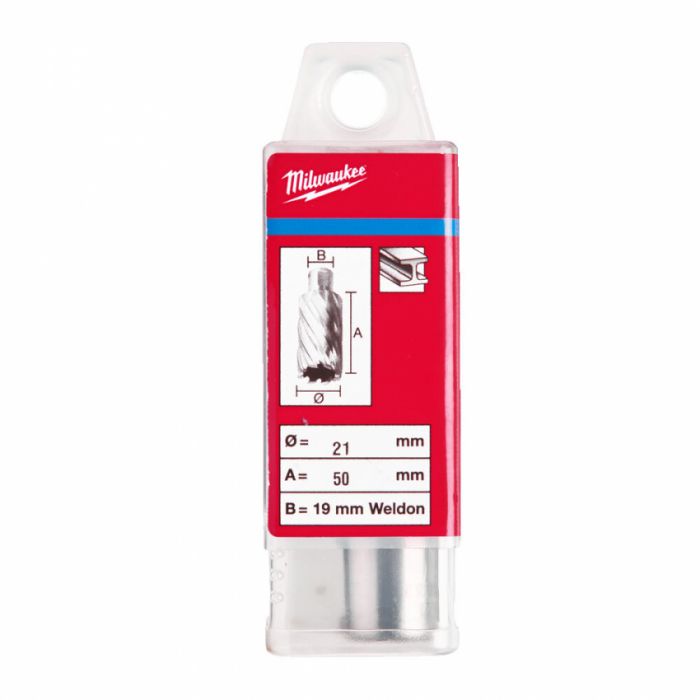 Кільцева фреза по металу MILWAUKEE, HSS (WELDON), Ø21x50мм