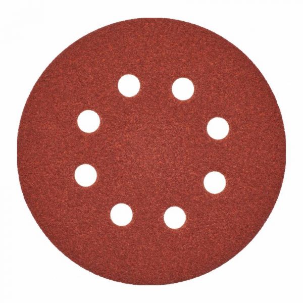 Коло шліфувальне 8 відп. MILWAUKEE, Ø125мм, зерно 80, (5шт)