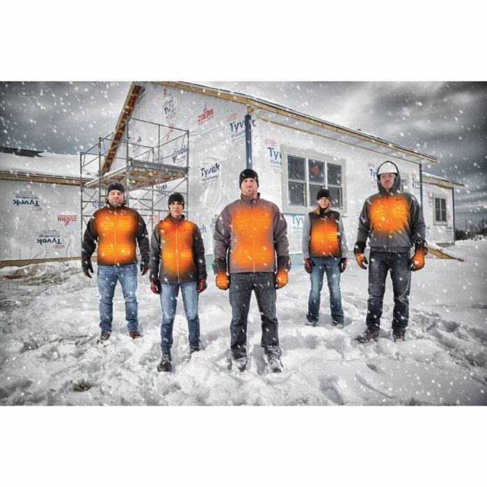 Куртка (толстовка) з електропідігрівом акумуляторна MILWAUKEE, M12 HH GREY3-0 (XL), сіра