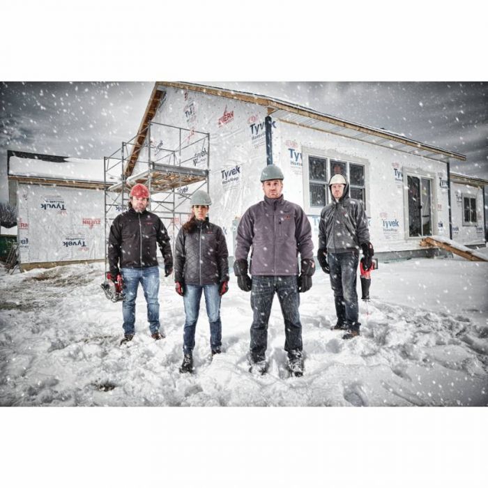 Куртка (толстовка) з електропідігрівом акумуляторна MILWAUKEE, M12 HH GREY3-0 (XL), сіра