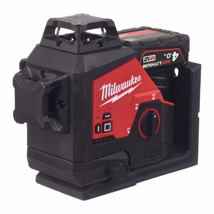 Лазерний 3D нівелір акумуляторний MILWAUKEE, M12 3PL-0C (кейс)