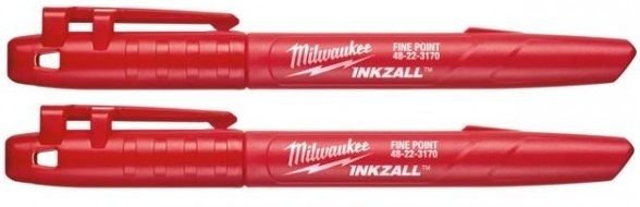 Маркер для будмайданчика InkZAll MILWAUKEE, тонкий, червоний