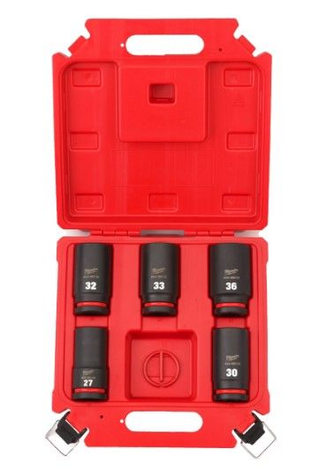 Набір головок 1'' STD SHOCKWAVE MILWAUKEE, подовжених (27-36мм) (5шт)