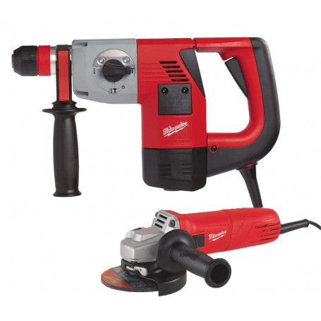Набір інструментів MILWAUKEE, перфоратор SDS-PLUS PLH32XE + шліфмашина кутова 115мм AG10-115EK