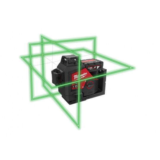 Нівелір лазерний акумуляторний 3D MILWAUKEE, M12 3PLSKIT-401P (ЗП+1ак.Х4Аг+обладнання+PACKOUT)