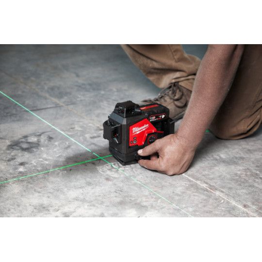 Нівелір лазерний акумуляторний 3D MILWAUKEE, M12 3PLSKIT-401P (ЗП+1ак.Х4Аг+обладнання+PACKOUT)