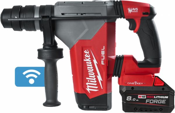 Перфоратор акумуляторний SDS-PLUS MILWAUKEE M18 ONEFHPX-802X (5,0Дж)(ЗП+2Х8Аг+HDкейс)