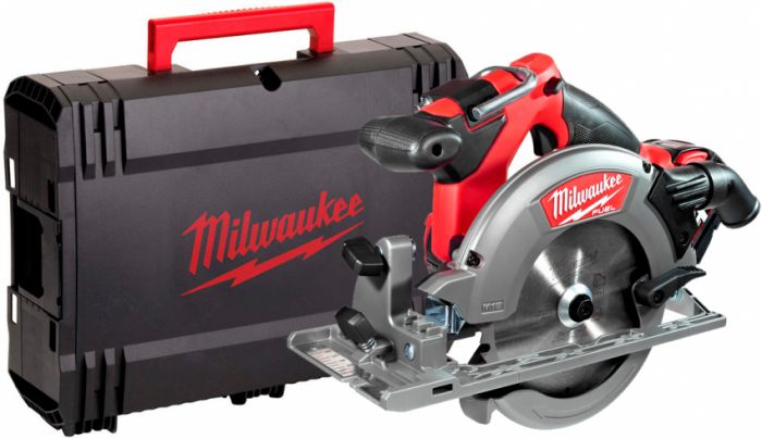 Пила дискова ручна акумуляторна MILWAUKEE, M18 CCS55-502X, Ø165мм (зарядний пристрій, 2 акум.Х 5Ач, HDкейс)