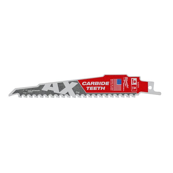 Полотно для шабельних пил AX CARBIDE MILWAUKEE, 150мм/5мм, (5шт), (деревина з цвяхами)