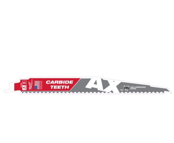 Полотно для шабельних пил AX CARBIDE MILWAUKEE, 230мм/5мм, (деревина з цвяхами)