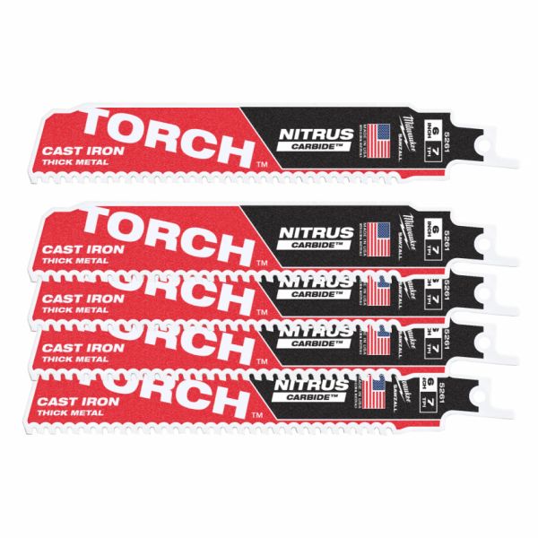 Полотно для шабельних пил TORCH CARBIDE NITRUS MILWAUKEE, 150х3,1мм, (5шт), (метал)