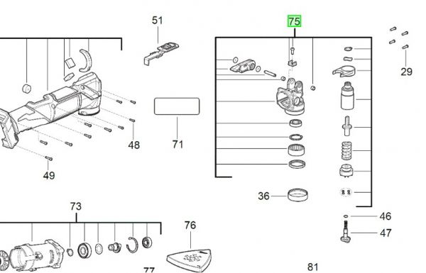 Ремкомплект гайкокрута -зубчасте колесо/Milwaukee