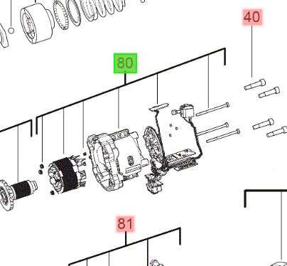 Ремкомплект гайковерта перемикач M18 FMTIW2F12/Milwaukee