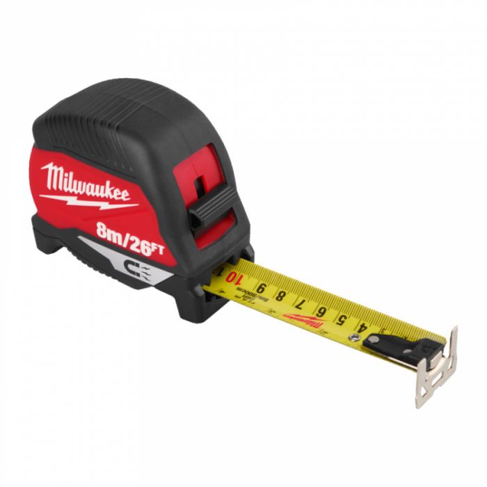 Рулетка магнітна MAGNETIC MILWAUKEE (Gen4), (полотно 30мм), 8м/26ft
