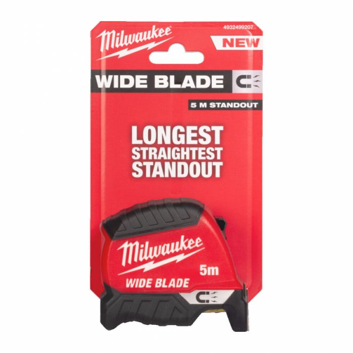 Рулетка магнітна WIDE BLADE MAGNETIC MILWAUKEE (Gen2), (полотно 35мм), 5м