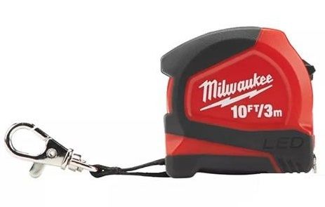 Рулетка метрична MILWAUKEE з LED підсвічуванням, 3м, (12мм)