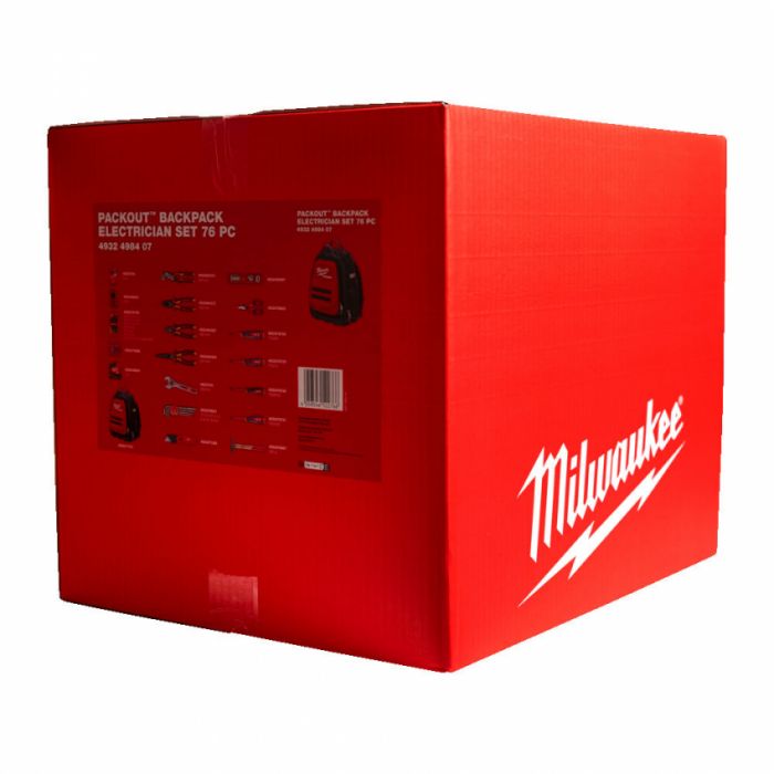 Рюкзак PACKOUT MILWAUKEE з набором інструментів для електриків (76шт)