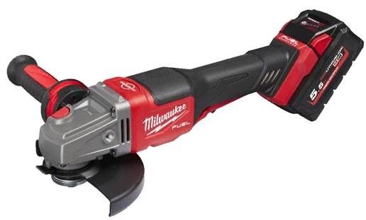 Шліфмашина кутова акумуляторна MILWAUKEE, M18 FHSAG125XB-552X, Ø125мм ( зар.пр.,2ак.Х 5,5Ач,HDкейс)