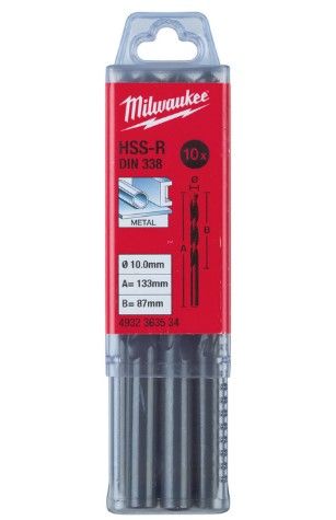 Свердло по металу HSS-R MILWAUKEE DIN338, Ø7,0мм, (10шт)