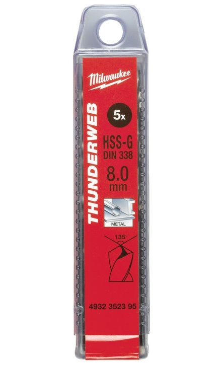 Свердло по металу THUNDERWEB HSS-G MILWAUKEE DIN338, Ø4,2x75мм, (10шт)