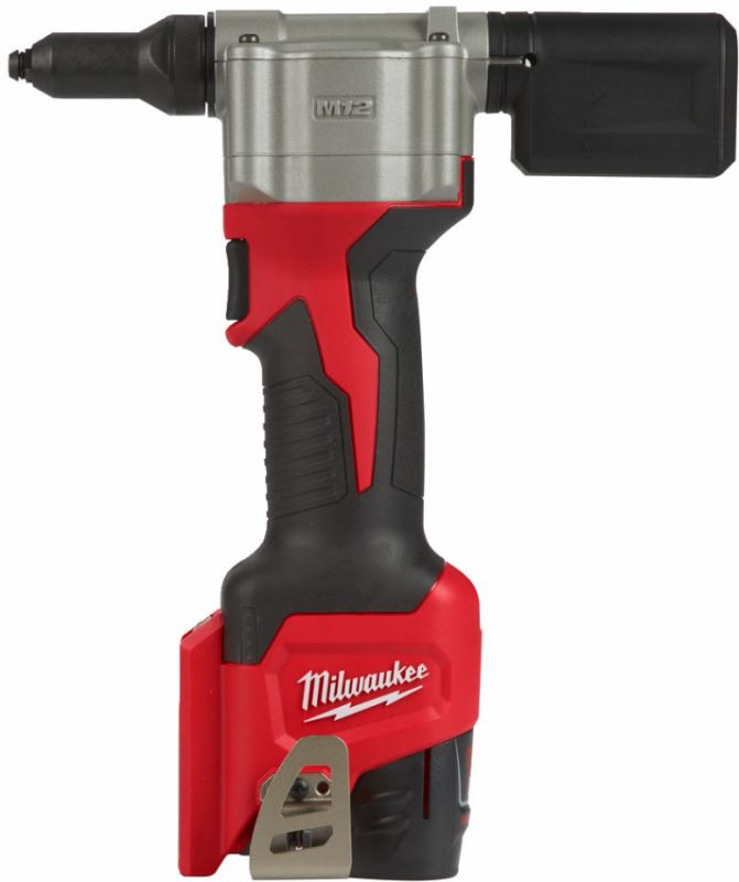 Заклепочник акумуляторний MILWAUKEE M12 BPRT-201X, Ø закл. 2,4-4,8мм, (заряд.пристрій, 1 акум.Х 2Ач, HD кейс)